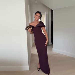 Emma Wine Elegant Dress