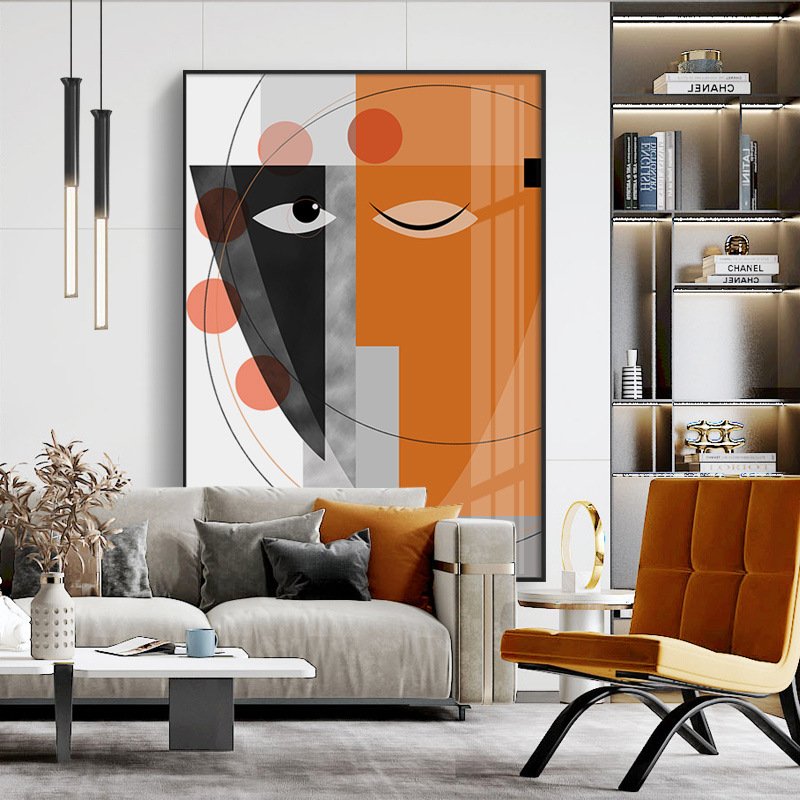 Abstract Geometric Line Character Decorative Painting Painting Core Inkjet - Image 2